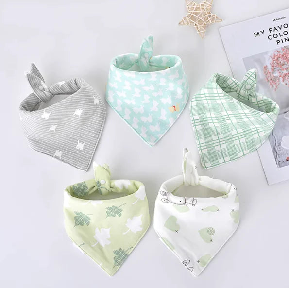 Triangle Baby Scarf for Drooling and Teething